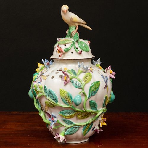 Bow Porcelain Potpourri Vase and Cover