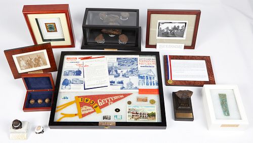 Large Group of Gettysburg Relics Ephemera Artifacts Rosensteel