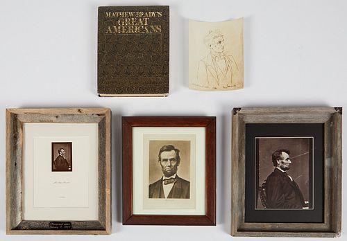 Grp: 4 Abraham Lincoln Portraits Albumen Photographs