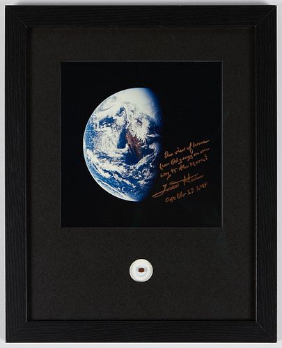 Fred Haise Signed Photograph with Heat Shield