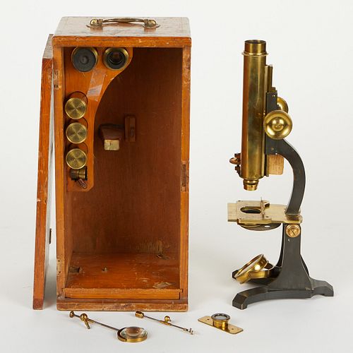 C. Collins Brass Monocular Microscope