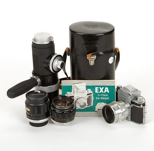 Exa Ihagee Camera w/ 3 Lenses