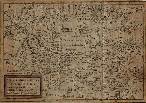 Moll Map of Independent Tartary China ca. 1717