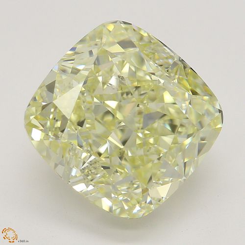 5.04 ct, Natural Fancy Light Yellow Even Color, SI1, Cushion cut Diamond (GIA Graded), Appraised Value: $116,700 