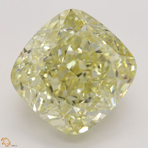 11.11 ct, Natural Fancy Yellow Even Color, VVS2, Cushion cut Diamond (GIA Graded), Appraised Value: $585,200 