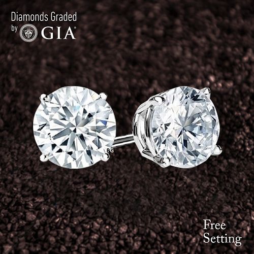 6.02 carat diamond pair Round cut Diamond GIA Graded 1) 3.01 ct, Color D, IF 2) 3.01 ct, Color E, VVS1. Appraised Value: $846,800 
