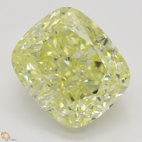 3.70 ct, Natural Fancy Yellow Even Color, SI1, Cushion cut Diamond (GIA Graded), Appraised Value: $91,000 