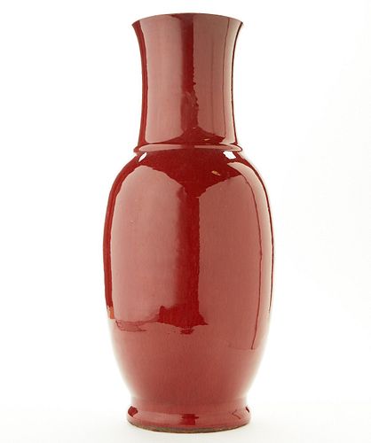 Large Chinese Oxblood Vase
