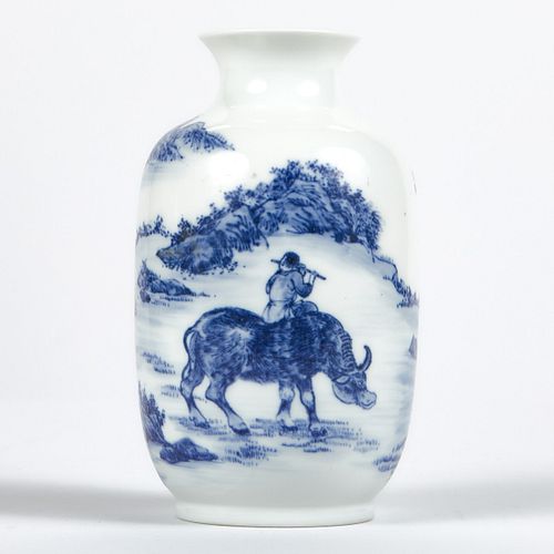 Republic Chinese Porcelain Vase - After Wang Bu
