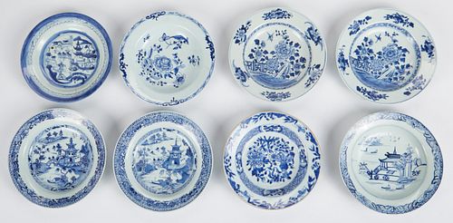 Grp: 8 Chinese Porcelain Plates 18th/19th c.