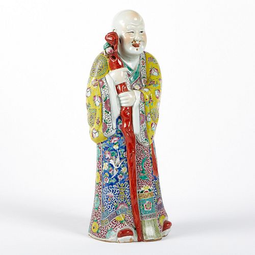 Chinese Porcelain Immortal w/ Staff