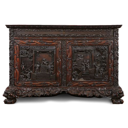 Chinese Low Wooden Cabinet