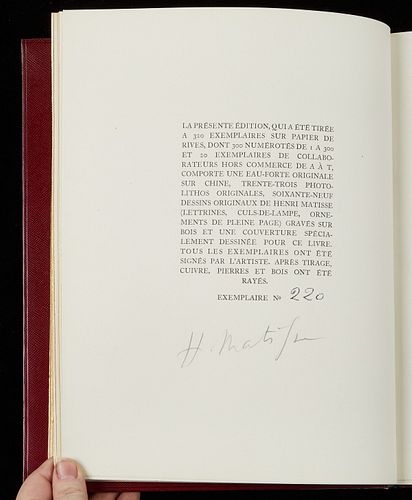 Baudelaire & Matisse "Les Fleurs du Mal" Signed & Numbered