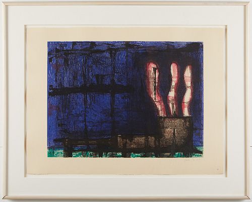 Aaron Fink "Untitled (Colored Pipe)" Etching