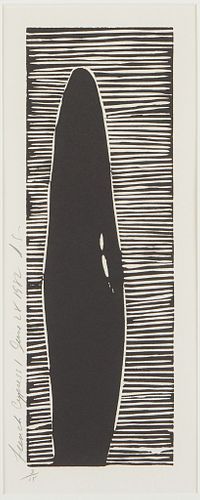 Donald Sultan French Cypress 1 Linocut