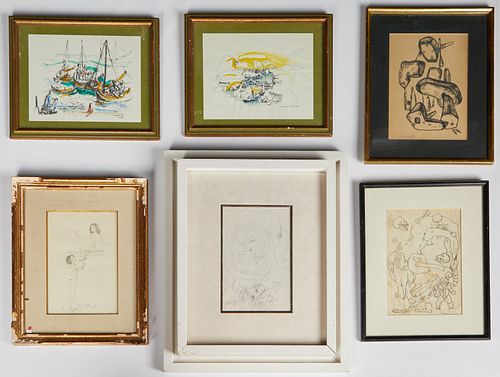 Grp: 6 Framed Artworks Picasso Barth