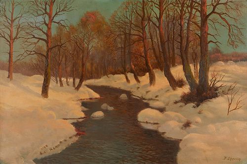 Daniel Sherrin "The Woods in Winter" Landscape Painting