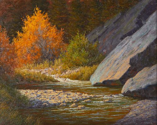 Charles Fritz "Deep Into Cottonwood Canyon" Oil Painting