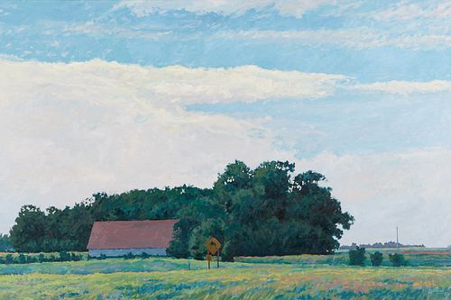 Gary Bowling "Wisconsin Barn" Oil Painting