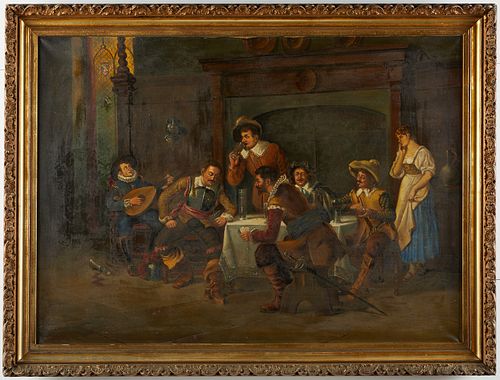 Rudolf Scheffler Painting Gamblers