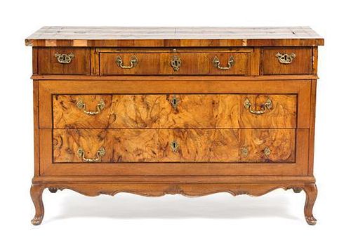 A Continental Burlwood Commode Height 47 x width 23 x depth 30 1/2 inches.
