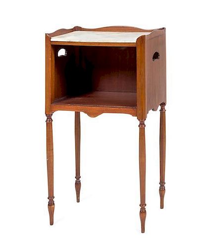 A Continental Mahogany Side Table Height 31 x width 17 1/2 x depth 12 inches.