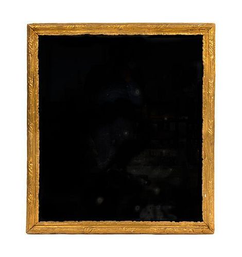A Gilt Framed Mirror Height 30 x width 34 1/2 inches.