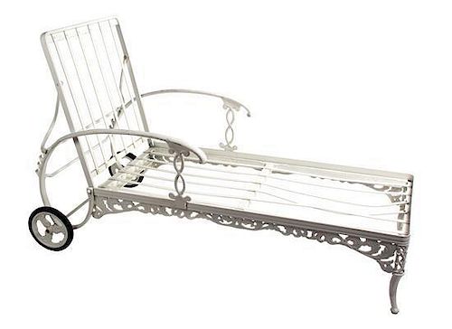 A Collection of Patio Furniture Height of chaise lounge 35 1/2 inches x length 57 inches x width 24 inches.