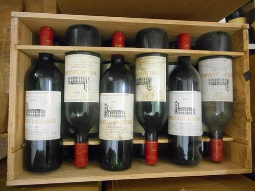 Chateau Lagrange, St Julien 3eme Cru 1995, twelve bottles in opened owc, good levels, labels with so