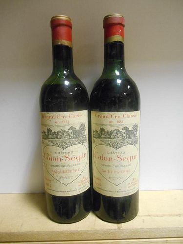 Chateau Calon Segur, St Estephe 3eme Cru 1964, two bottles, (levels: mid shoulder and above mid shou