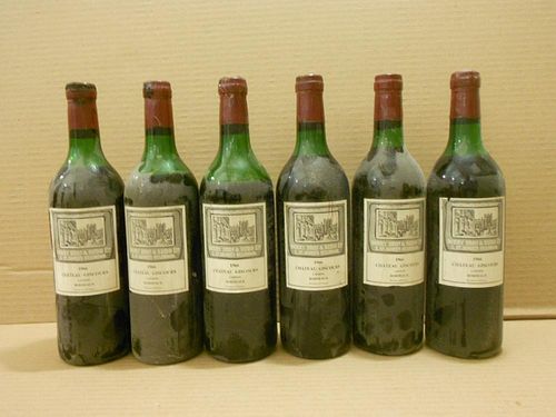 Chateau Giscours, Margaux 3eme Cru 1966, eleven bottles, Berry Brothers labels, levels vary. Removed