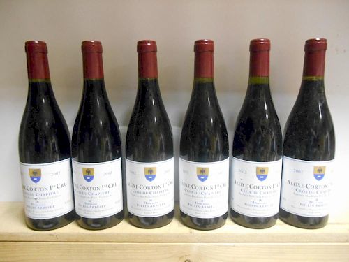 Aloxe Corton 1er Cru 2002, Clos du Chapitre, Dom. Follin-Arbelet, six bottles; Riesling Kabinett, J.