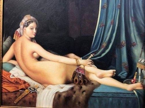 Oil on Canvas Of a Nude Lady