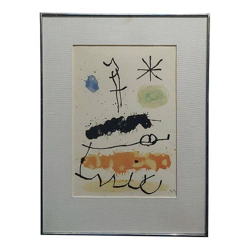 Joan Miro -Abstract With Star - 43/100 Limited Edition
