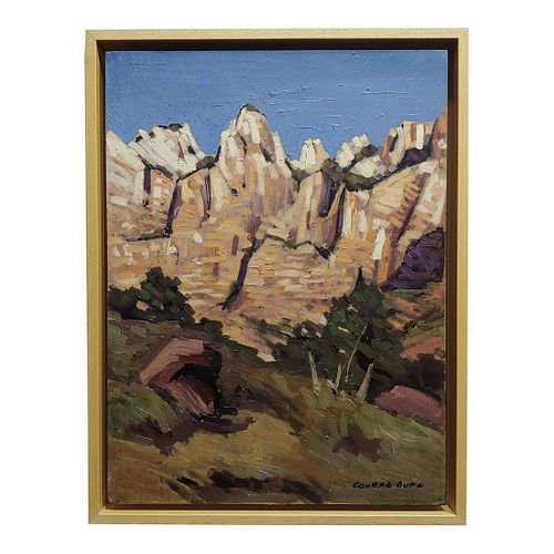 Conrad Buff- Rugged Cliffs Landscape -Oil Painting