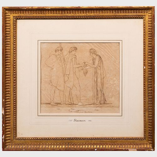 John Flaxman (1755-1826): Three Scenes from Les Eumenides: Acts 1, 2 and 4