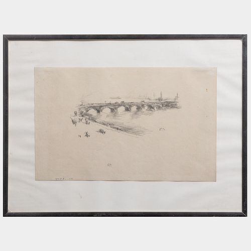 James Abbott McNeill Whistler (1834-1903): Evening, Little Waterloo Bridge