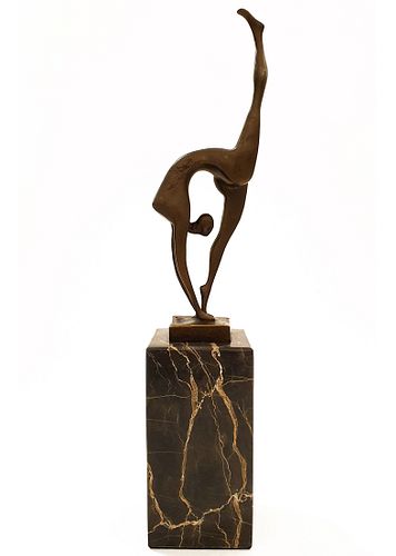Female Acrobat, A MILO Modern Abstract Bronze statue