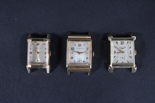 Three Vintage 14K Gold Mechanical Watches