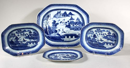 Group of Canton Chinese Export Serving Dishes