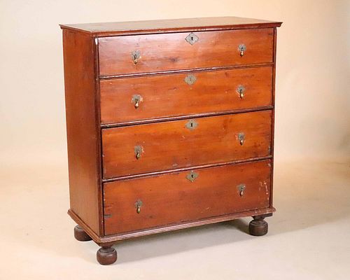 Queen Anne Lift-Top Maple Chest of Drawers