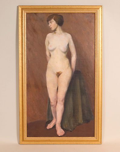 Artist Unknown, Nude Female Portrait
