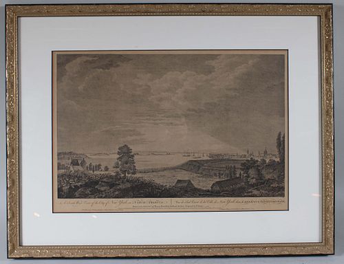 Pierre Canot, Engraving, SW View of New York City