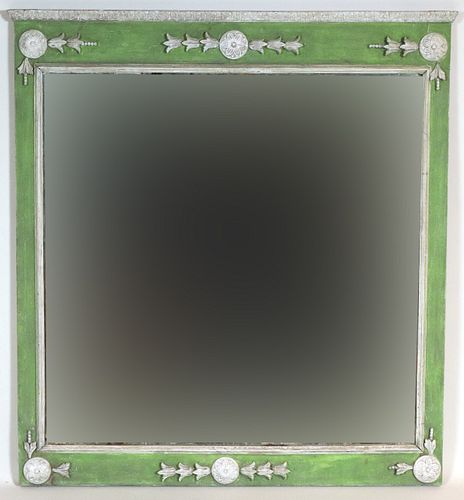 Neoclassical Style Painted Looking Glass