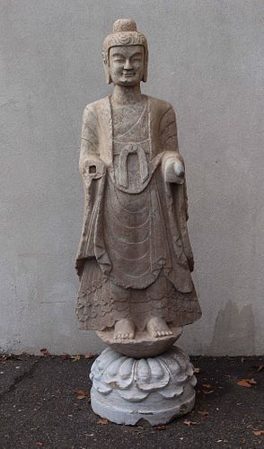 Large Early Chinese Standing Buddha
