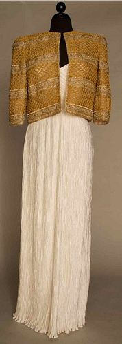 MARY McFADDEN EVENING GOWN & JACKET, LATE 1970s