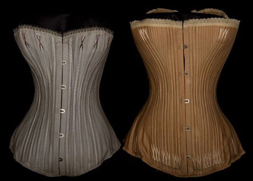 TWO ROYAL WORCESTER CORSETS, LATE 19TH C