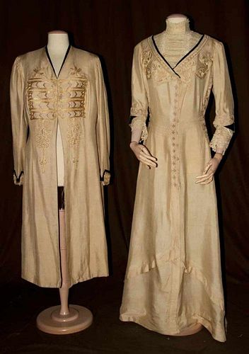 SILK AFTERNOON DRESS & COAT, 1910