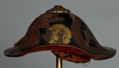 CEREMONIAL HAT, JAPAN, LATE 19TH C