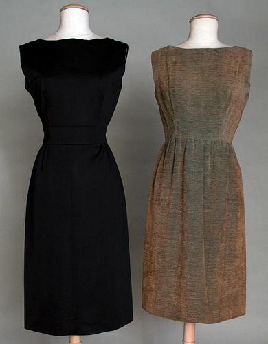 TWO GIVENCHY COUTURE DRESSES, EARLY 1960s